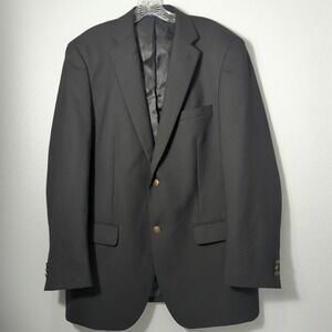 Dockers Suit Sport Coat‎ Blazer Mens 42L Black Wool Blend 2 Button Front 107